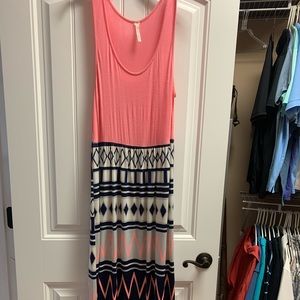 Aztec print maxi dress xl